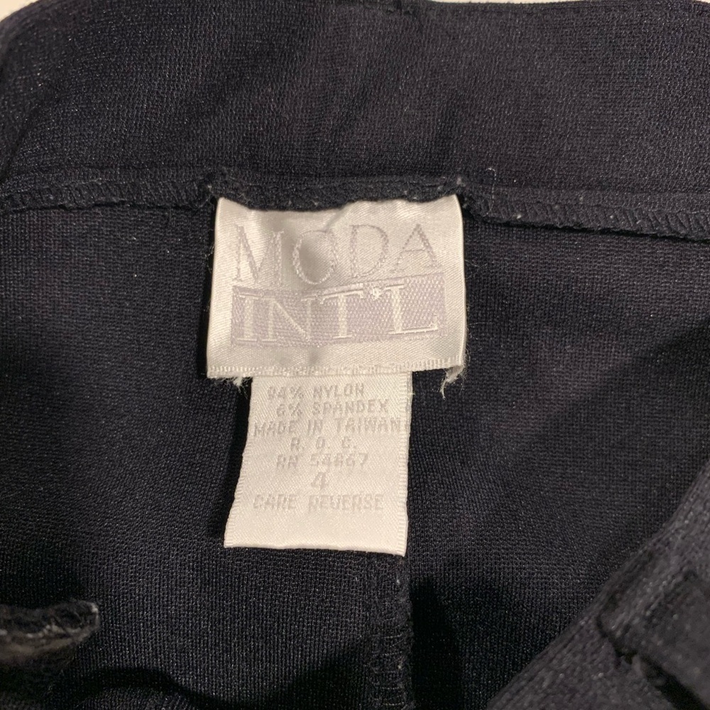 Moda Int’l black slacks - Picture 3 of 4